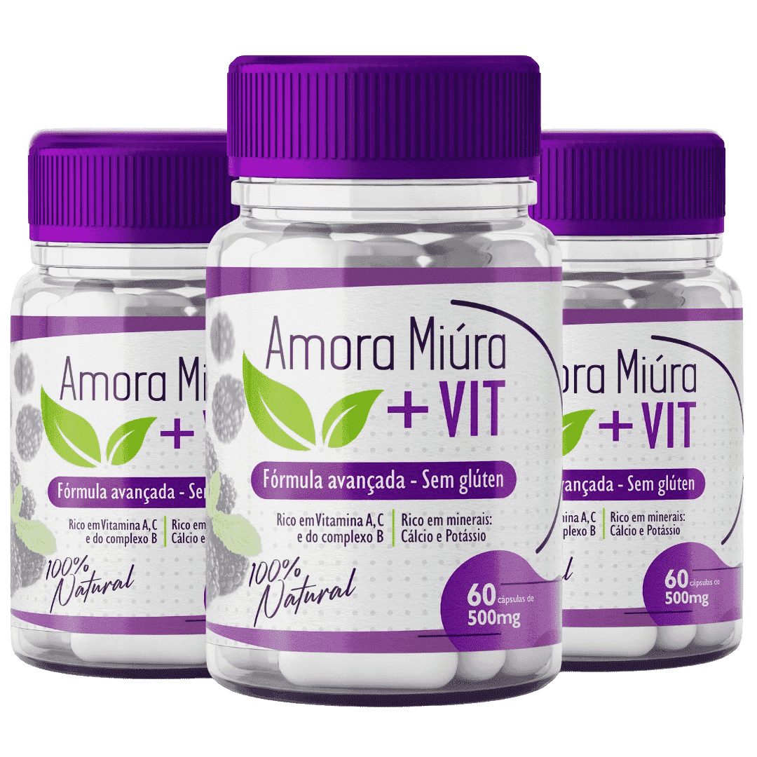 Kit com 3 Potes de Amora Miúra + VIT